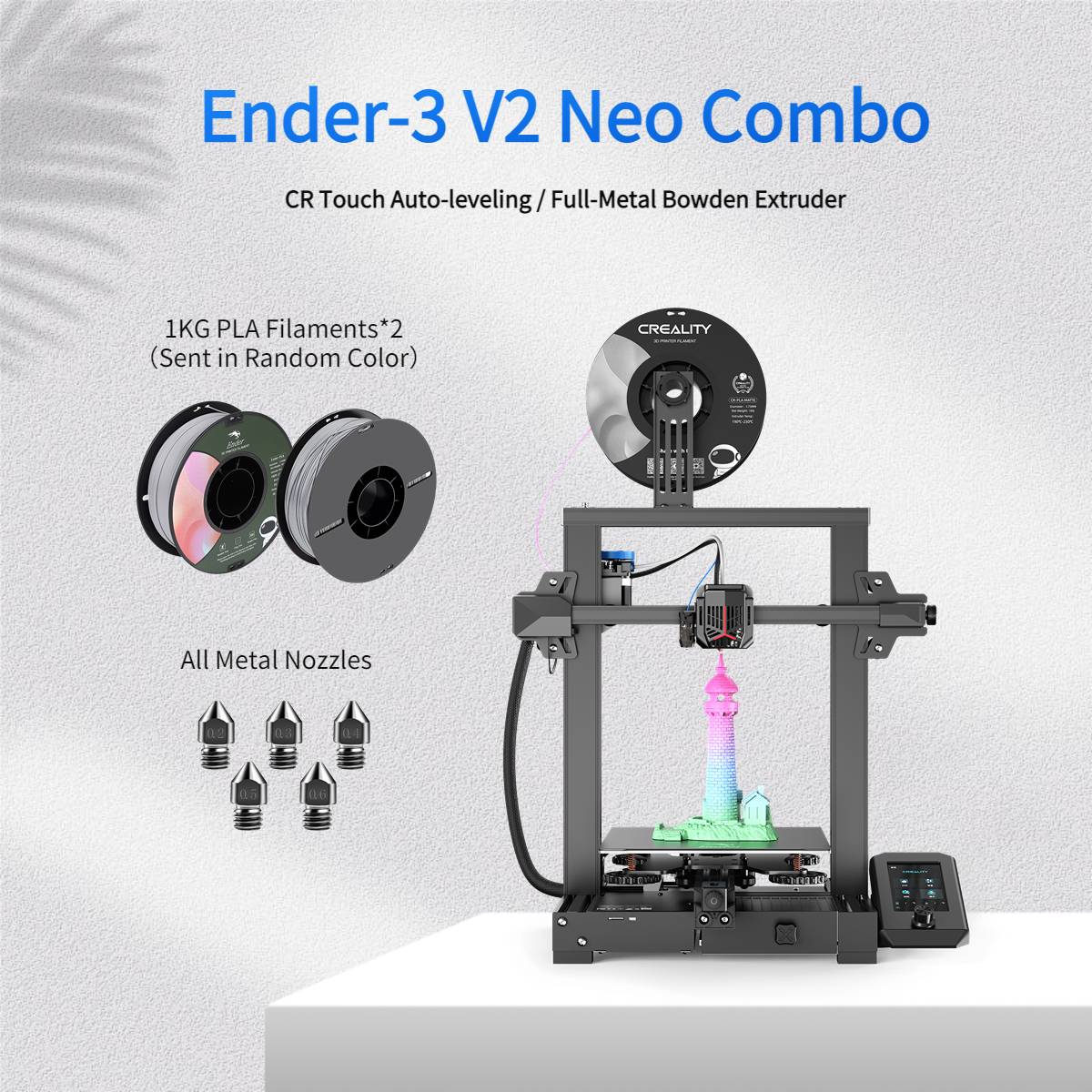Creality Ender-3 V2 Neo 3D Printer with CR Touch Auto-leveling