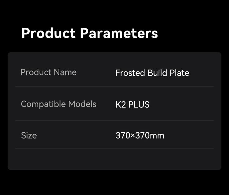 K2 PLUS PEI Frosted Build